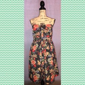 Floral Strapless Dress